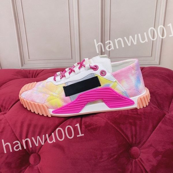 luxurys fashion women mens casual shoes desiner genuine leather platform lace up sneakers runway running walking shoes, Black